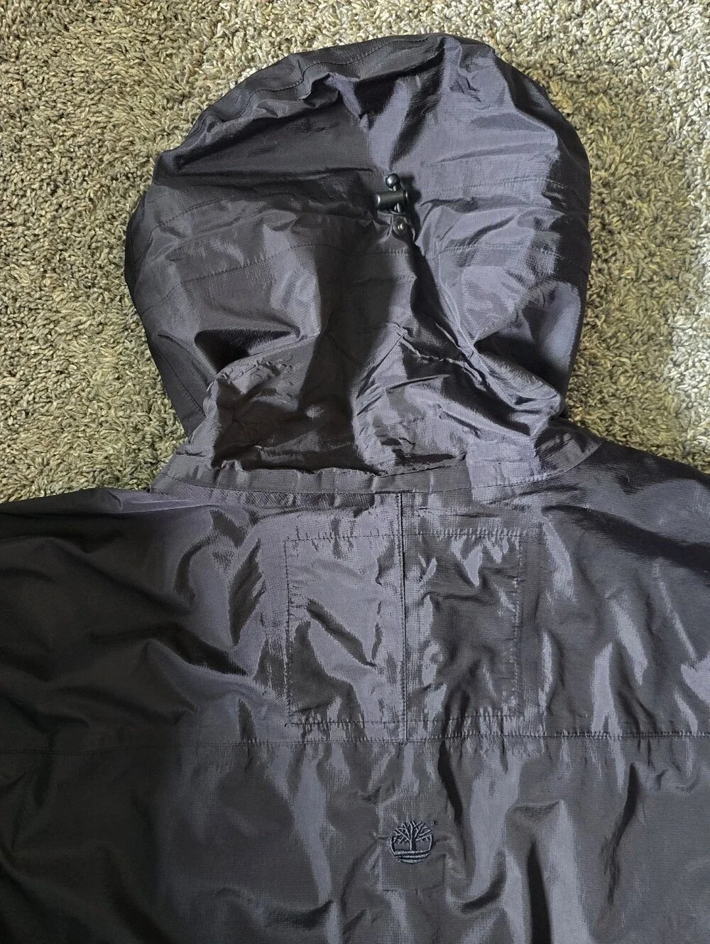 Vintage 1990s Timberland Performance Hooded Rain Jacket - Black Shell Mens size